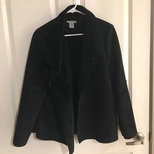 Black Suede like Coat